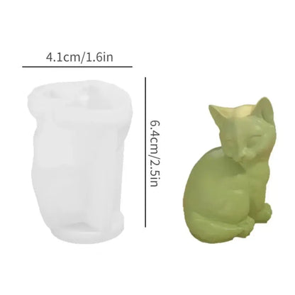 3D Hunde Silikonform für DIY Kerzen Kreativ